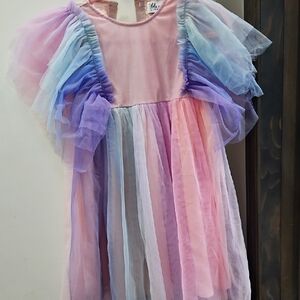 Pastel Rainbow Tulle Dress
